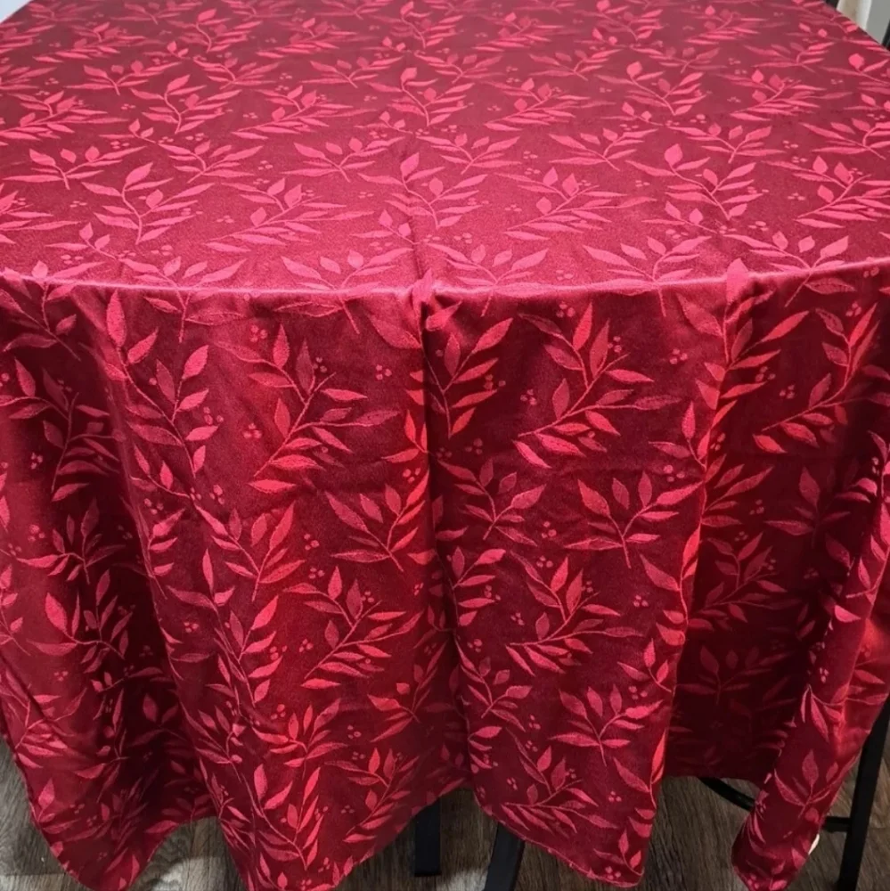 Red Christmas Tablecloth 82
